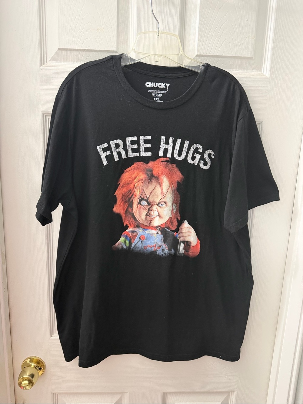 Hybrid Apparel Black 'Free Hugs' Chucky Graphic Tee